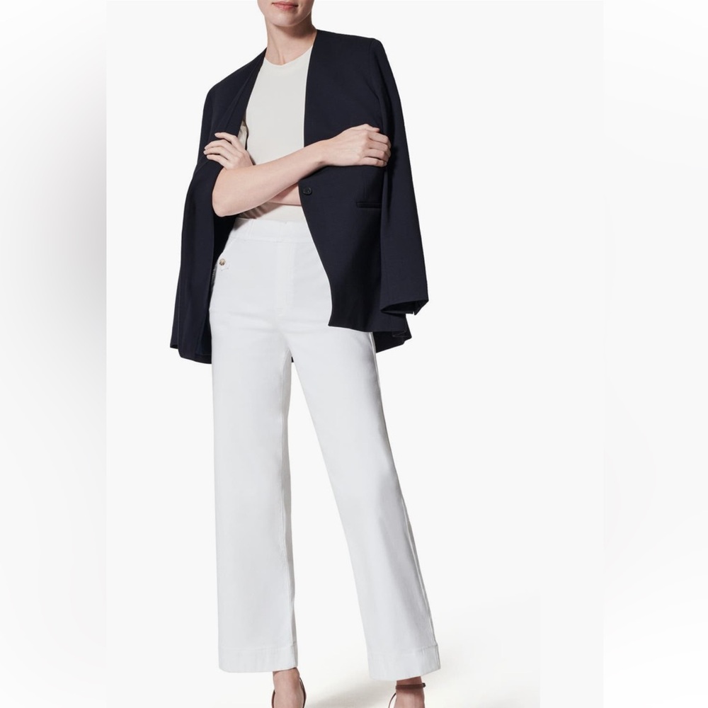 Spanx Stretch Twill Wide Leg Crop Pants